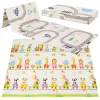 Двусторонний складной игровой коврик для детей Springos KM0022, 150x200 см, с транспортом