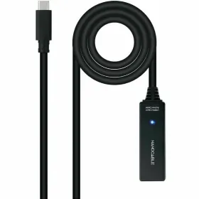 USB-Kaapeli NANOCABLE USB 3.2 amplif. C/M-C/H 5m Musta 5 m