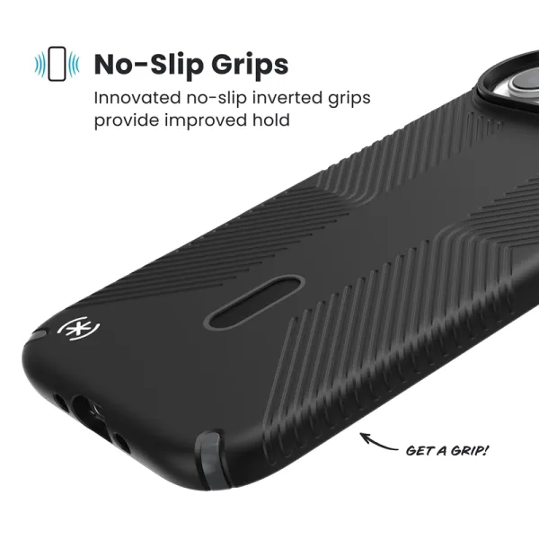 Speck Presidio2 Grip ClickLock & MagSafe - iPhone Air Case (Black / Slate Gray / White)