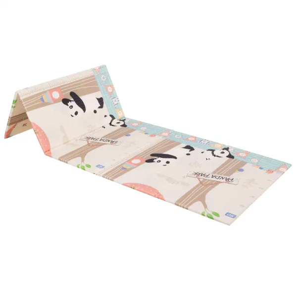 Двусторонний складной игровой коврик из пеноматериала для детей Springos KM0023, 150x200 см, с рисунком животных