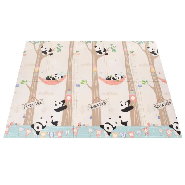 Двусторонний складной игровой коврик из пеноматериала для детей Springos KM0023, 150x200 см, с рисунком животных