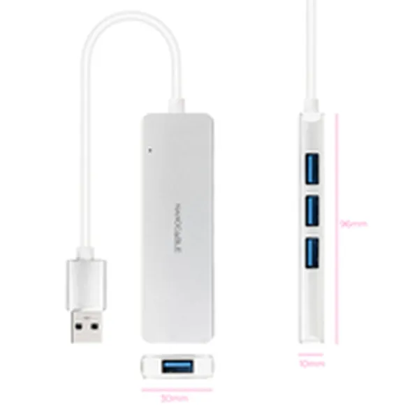USB-jaotur NANOCABLE 10.16.4602 Hõbedane