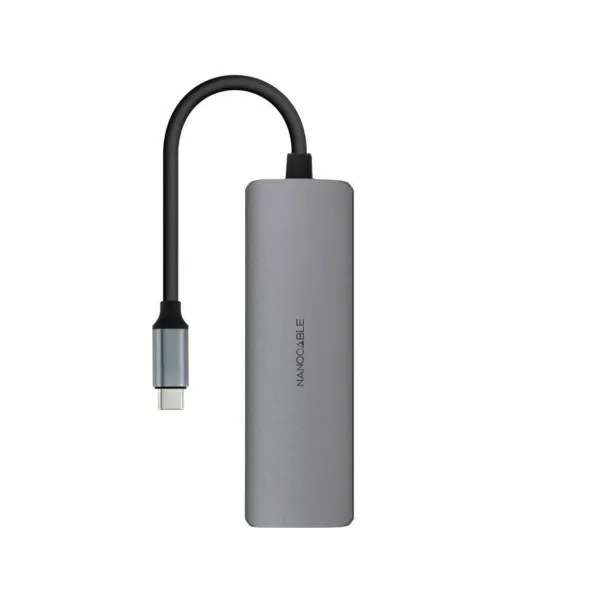 USB Hub NANOCABLE Nanocable Hub USB-C 3xUSB-A+HDMI+USB-C PD Grey 100 W 50 W