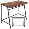 Rašomasis stalas, kompiuterinis žaidimų stalas Springos HF0027, 100x50x76 cm, loft stilius, juoda/ruda