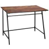 Rašomasis stalas, kompiuterinis žaidimų stalas Springos HF0027, 100x50x76 cm, loft stilius, juoda/ruda