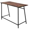 Rašomasis stalas, kompiuterinis žaidimų stalas Springos HF0027, 100x50x76 cm, loft stilius, juoda/ruda