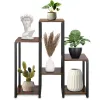 Metalinis gėlių stovas su 6 lentynomis Springos GA0208 79 cm palėpė juoda, tamsiai ruda