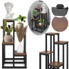 Металлическая подставка для цветов Springos GA0209 67,5 см подставка для цветов с 4 полками лофт черно-коричневый