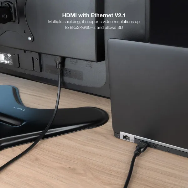 DVI Cable NANOCABLE 10.15.8302 2 m Black