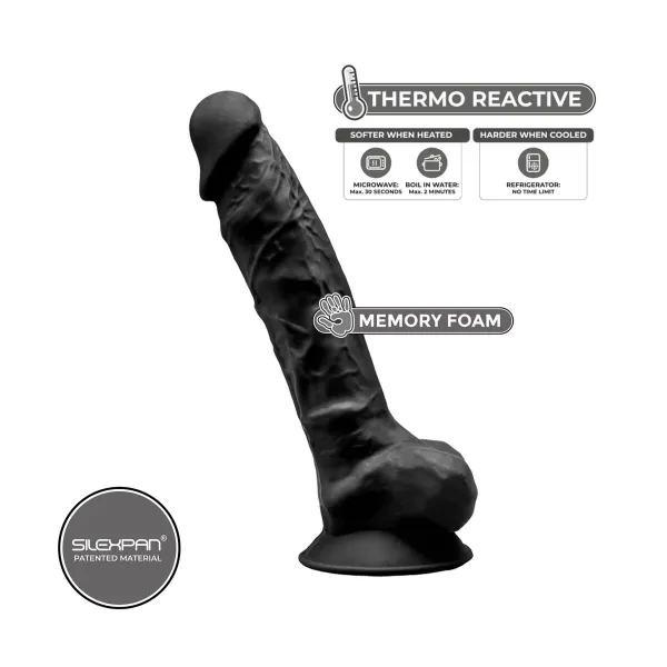 Reālistiskais Dildo Silexd Melns