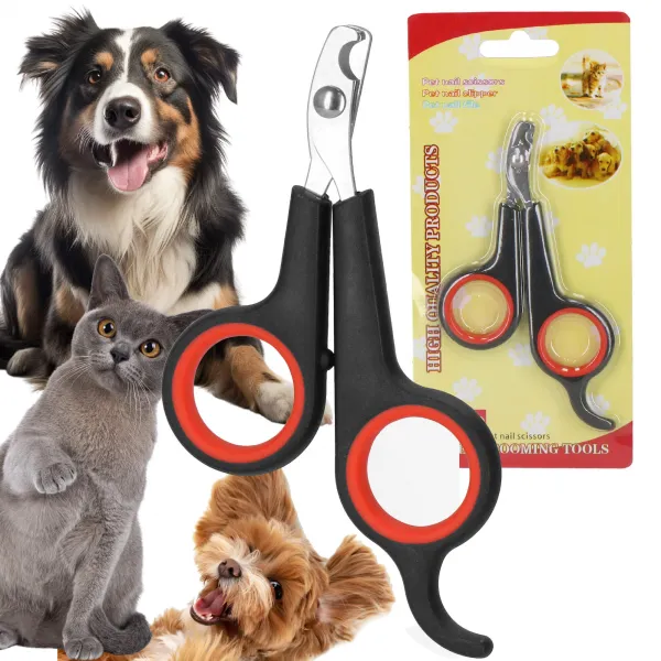Dog and cat nail clipper Springos PA0308, stainless steel clippers, scissors