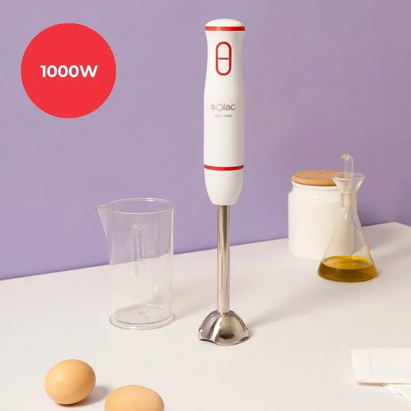 Hand-held Blender Solac BA5625 White Red 1000 W