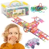 Construction and assembly blocks for children Springos KG0040, 869 pcs, colorful tubes