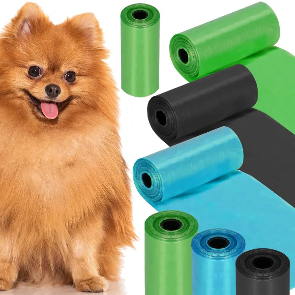 Dog waste bags Springos PA0256, 18 pcs, 3 rolls, colorful