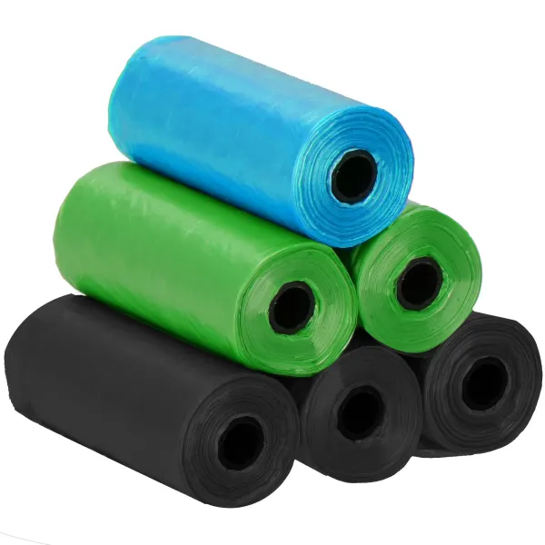 Dog waste bags Springos PA0256, 18 pcs, 3 rolls, colorful