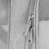 Cat, dog transporter Springos PA0326, 55 x 34 x 26 cm, wheeled pet carrier, dual-chamber, gray