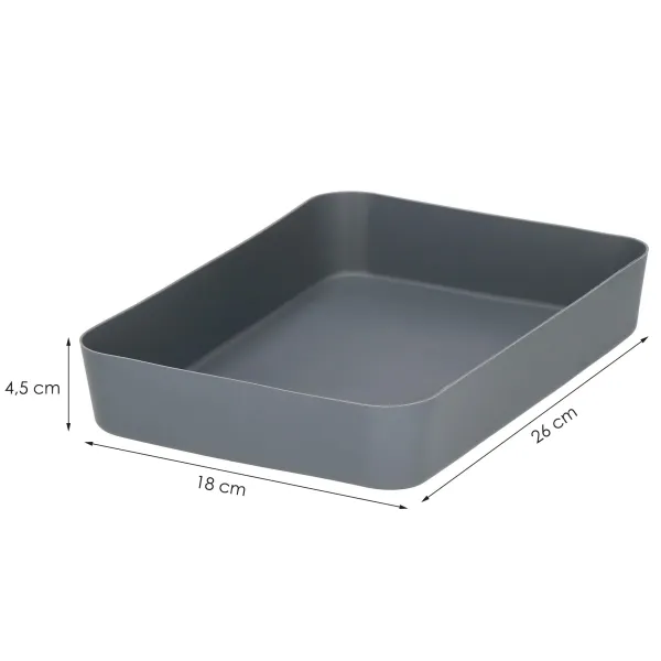 Органайзер для ящика 26x18 см Springos HA3064, многофункциональный, серый