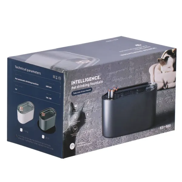 Cat and dog water dispenser Springos PA0315, pet fountain 3 L, illuminated, waterproof IPX8, white