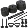 Hanteliai Springos FA1671, 20 kg reguliuojamas rinkinys: grifas + kettlebell
