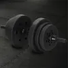 Hanteliai Springos FA1671, 20 kg reguliuojamas rinkinys: grifas + kettlebell