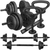 Reguliuojamas hantelių rinkinys Springos FA1672, 30 kg, grifas + svoriai, juodas