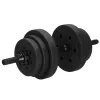 Reguliuojamas hantelių rinkinys Springos FA1672, 30 kg, grifas + svoriai, juodas