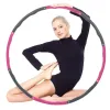 Hula hoop with massager Springos FA0067 100 cm pink-grey
