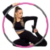 Hula hoop with massager Springos FA0067 100 cm pink-grey