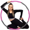 Hula lankas su masažu Springos FA0067 100 cm rožinė-pilka