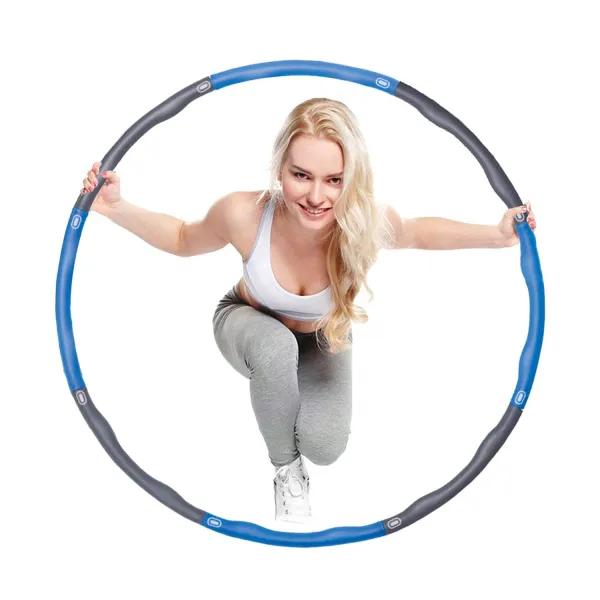 Hula rõngas massaažiseadmega Springos FA0068 100 cm sinakashall