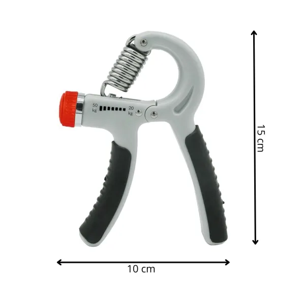 Roku trenažieris ar regulējamu pretestību Springos FA0034 20-50 kg pelēks-melns ar oranžu elementu