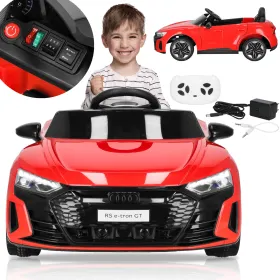 Pikkuauto akulla Audi sähköauto lapsille lelu ajettava kaukosäätimellä Springos KC0013