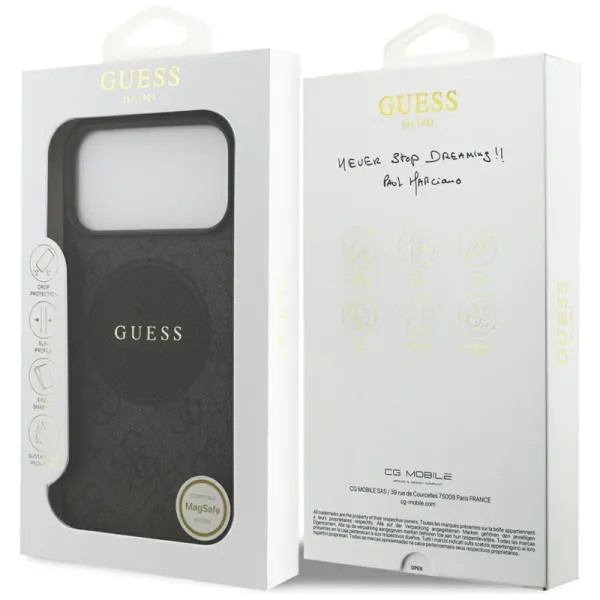 Guess 4G Circle Classic Logo MagSafe – Case iPhone 17 Pro Max (Black)