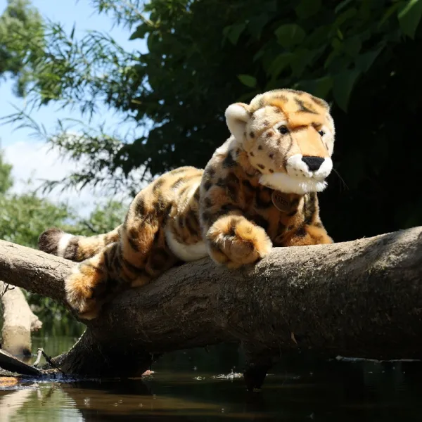 Rappa - Plush Realistic Toy Lying Cheetah 48 cm Eco-Friendly
