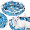 Круглая лежанка для собак и кошек Springos PA0242 Ø 73 см плюшевая с утяжкой синяя