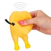 Резиновая игрушка для собак, жевательный курица с пищалкой Springos PA0285 желтая