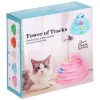 Interactive Cat Toy Ball Tower Carousel Springos PA0330 Orange
