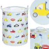Корзина для хранения игрушек и одежды Springos HA0138, 63 л, с ручками, голубая