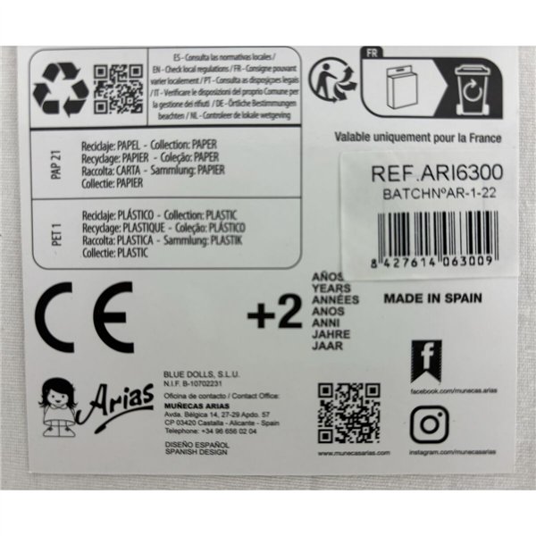 Dolls’ shoes Arias Pink 45 cm