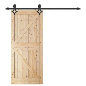 Liukuovijärjestelmä Springos HA5002, 183 cm, kisko enintään 100 kg, barn door, teräs, musta
