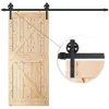 Liukuovijärjestelmä Springos HA5007, 183 cm, barn door, kisko kiinnikkeillä enintään 100 kg, musta