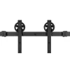 Sliding door system Springos HA5007, 183 cm, barn door, rail with fittings up to 100 kg, black