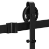 Liuguste süsteem Springos HA5007, 183 cm, barn door, siin ja kinnitusdetailid kuni 100 kg, must
