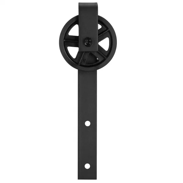 Sliding door system Springos HA5007, 183 cm, barn door, rail with fittings up to 100 kg, black