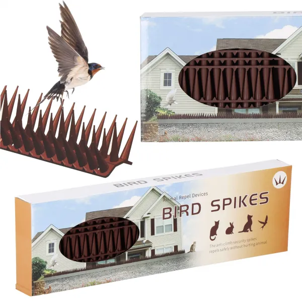 Пластиковые отпугивающие полоски для голубей Springos GA0018, 12 шт., коричневые