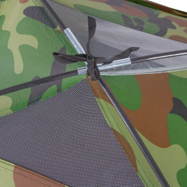Dviejų asmenų stovyklavimo palapinė „Springos PT010“, maskuojanti, su tinkleliu nuo uodų ir UV filtru
