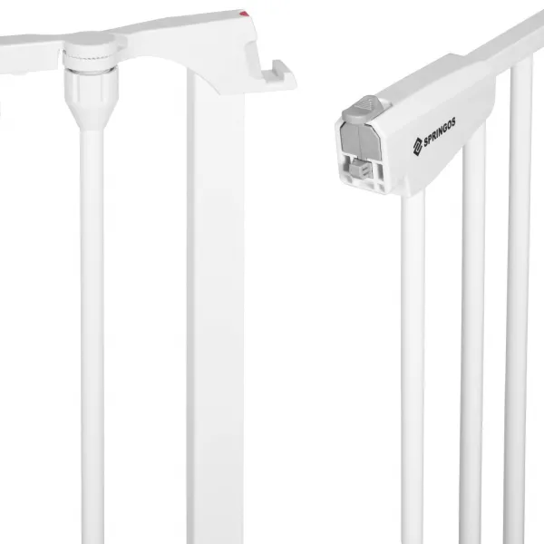 Painekiinnitteinen turvaportti Springos SG0016, 5 paneelia, 318 cm, valkoinen