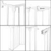 Painekiinnitteinen turvaportti Springos SG0016, 5 paneelia, 318 cm, valkoinen