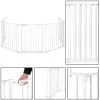 Painekiinnitteinen turvaportti Springos SG0016, 5 paneelia, 318 cm, valkoinen