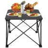 Sulankstomas turistinis stalas Springos CS0113, 52,5x52,5x46 cm, juodas